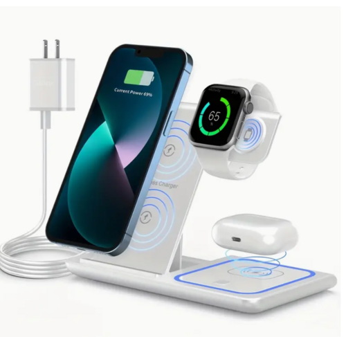 3-in-1 Foldable Fast Wireless Charging Station 15W Qi | Harrison's General