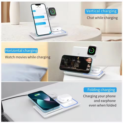 3-in-1 Foldable Fast Wireless Charging Station 15W Qi | Harrison's General